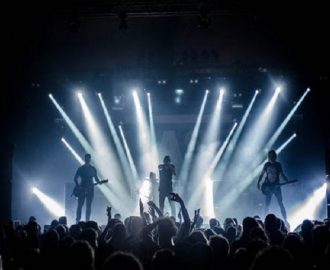 Rockband på en scen